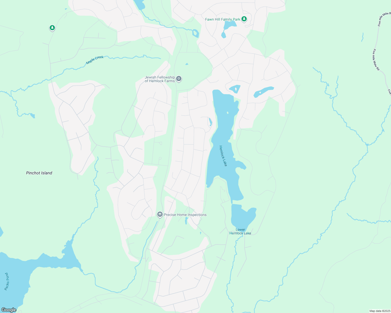 map of restaurants, bars, coffee shops, grocery stores, and more near 141 Hillside Drive in Lords Valley