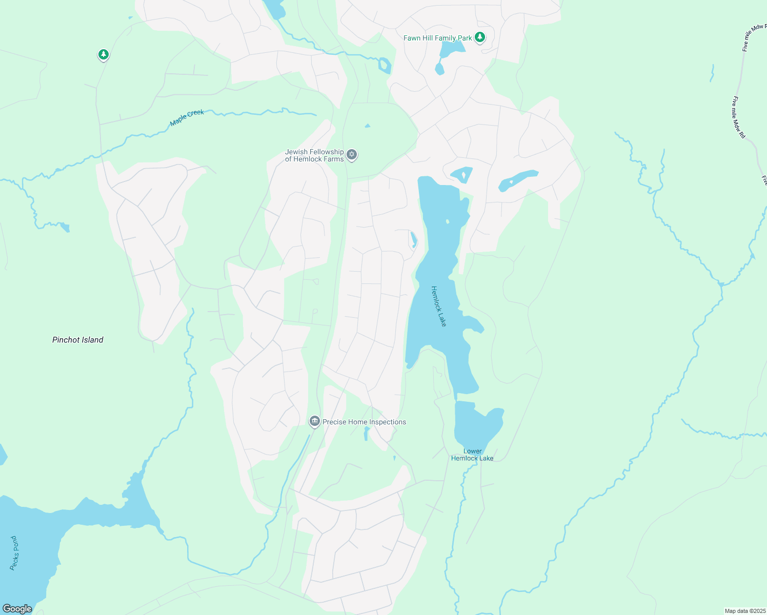 map of restaurants, bars, coffee shops, grocery stores, and more near 141 Hillside Drive in Lords Valley