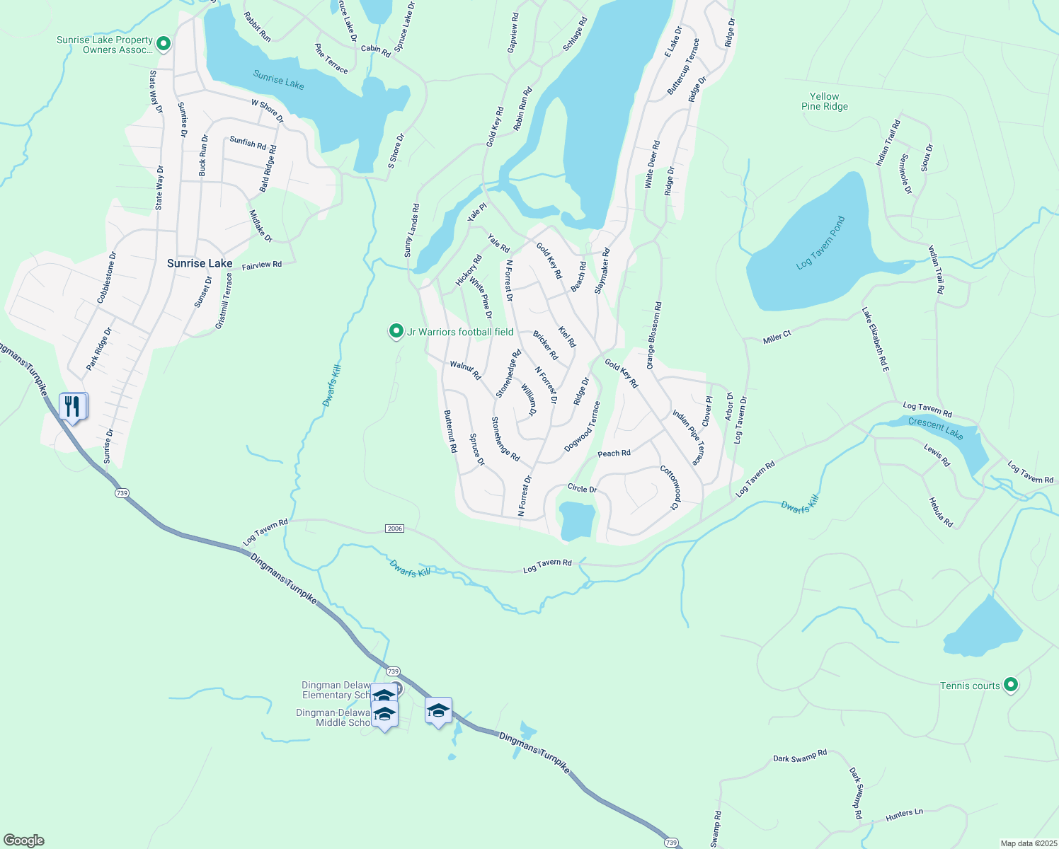map of restaurants, bars, coffee shops, grocery stores, and more near 120 Williams Drive in Milford