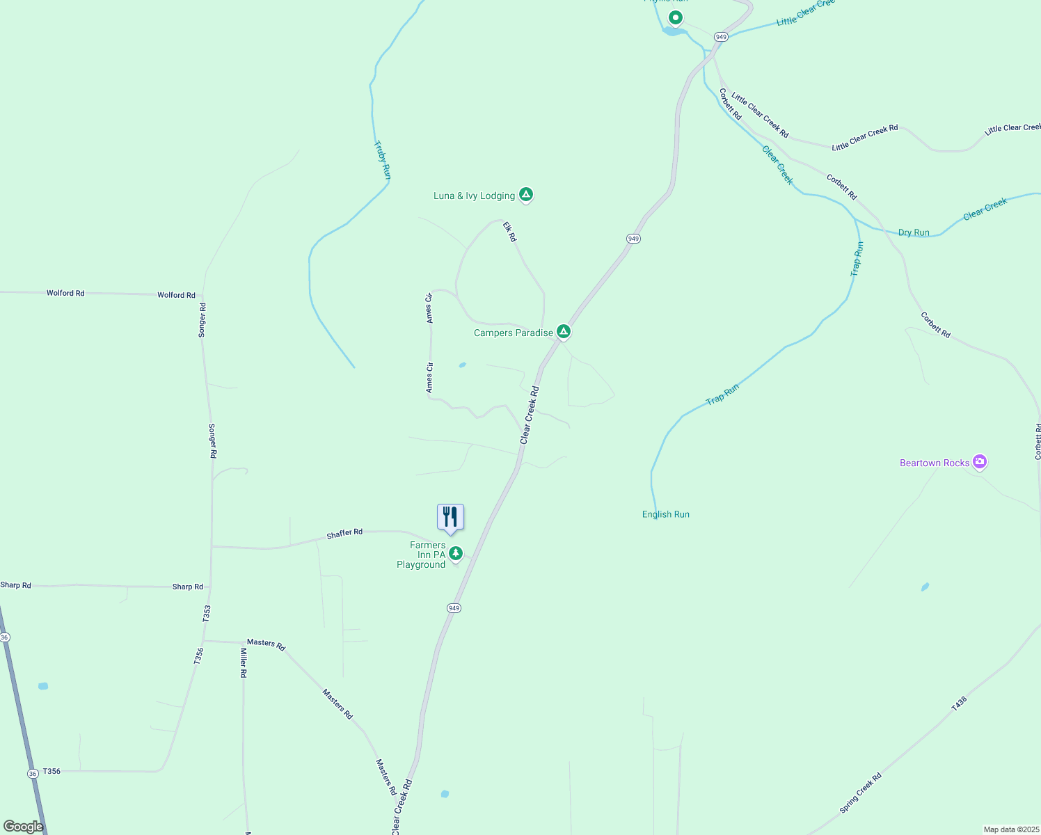 map of restaurants, bars, coffee shops, grocery stores, and more near 42 Ames Circle in Sigel