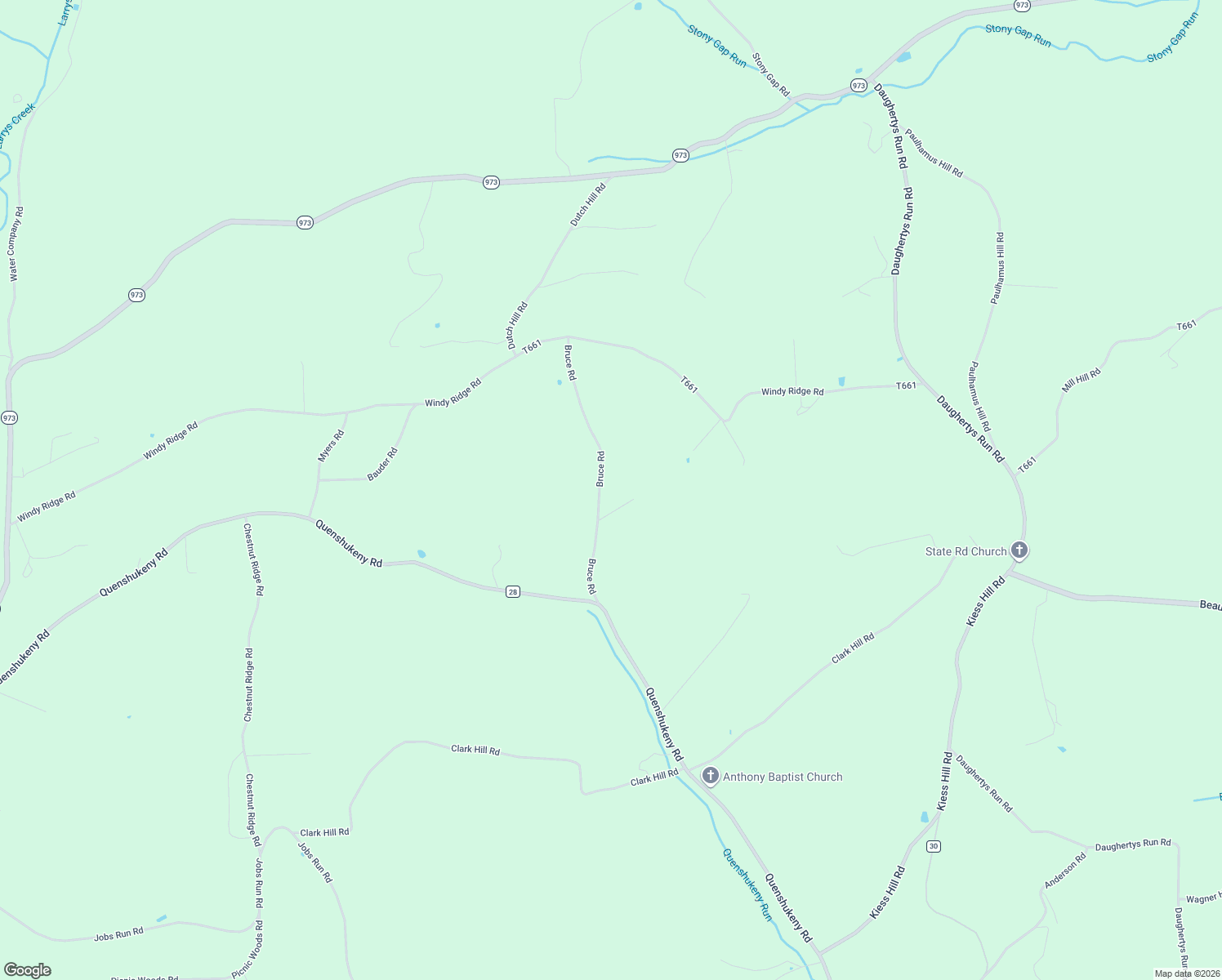 map of restaurants, bars, coffee shops, grocery stores, and more near 311-663 Bruce Road in Cogan Station