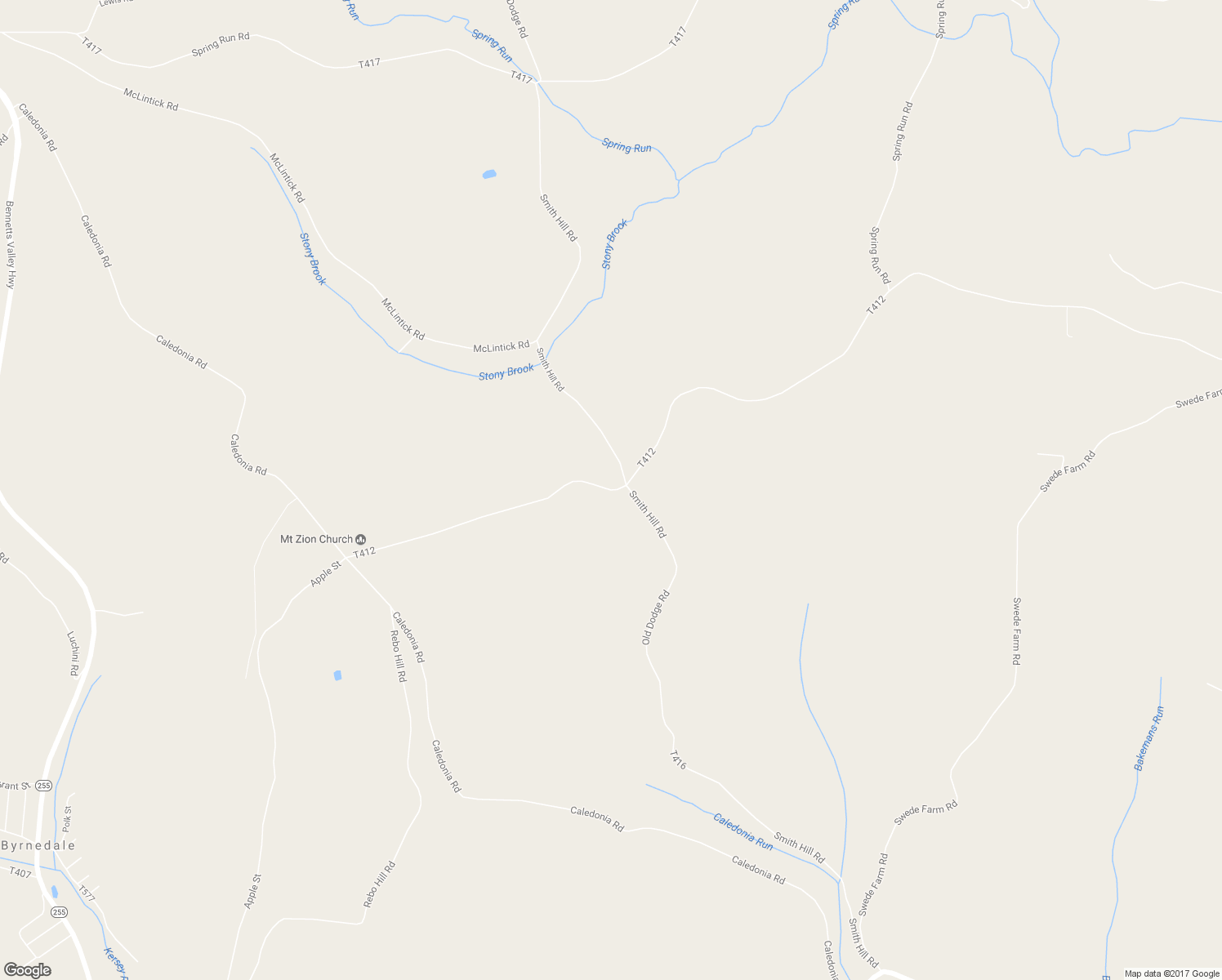 map of restaurants, bars, coffee shops, grocery stores, and more near Mount Zion Road in Weedville