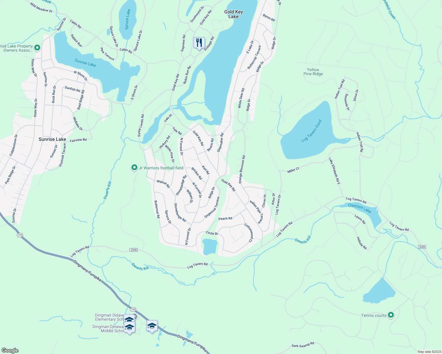 map of restaurants, bars, coffee shops, grocery stores, and more near 258 Ridge Dr in Milford