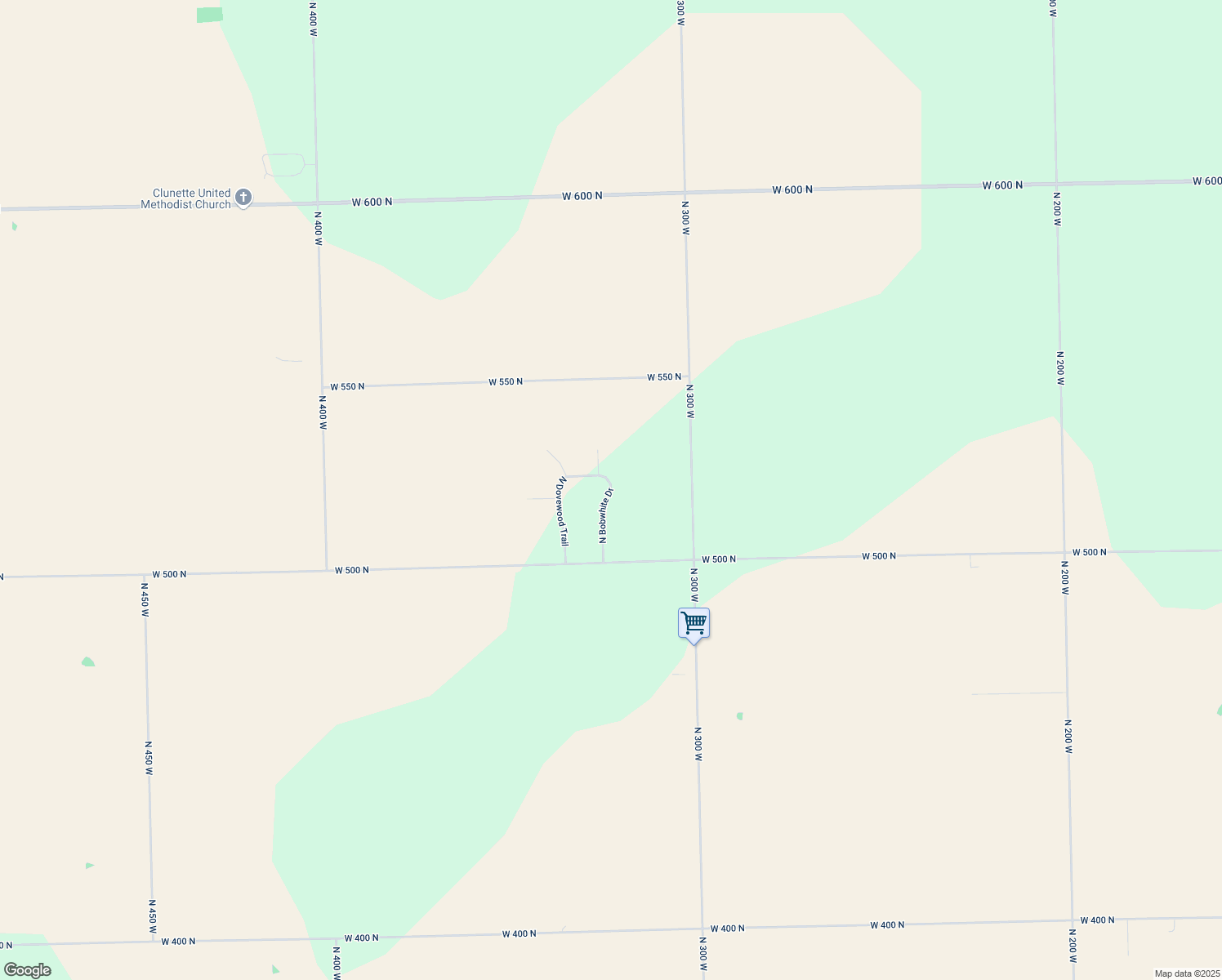 map of restaurants, bars, coffee shops, grocery stores, and more near 5192 North Bobwhite Drive in Warsaw