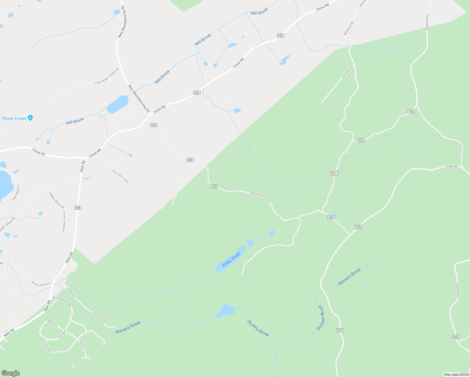map of restaurants, bars, coffee shops, grocery stores, and more near 50 Old Mashipacong Road in Montague Township