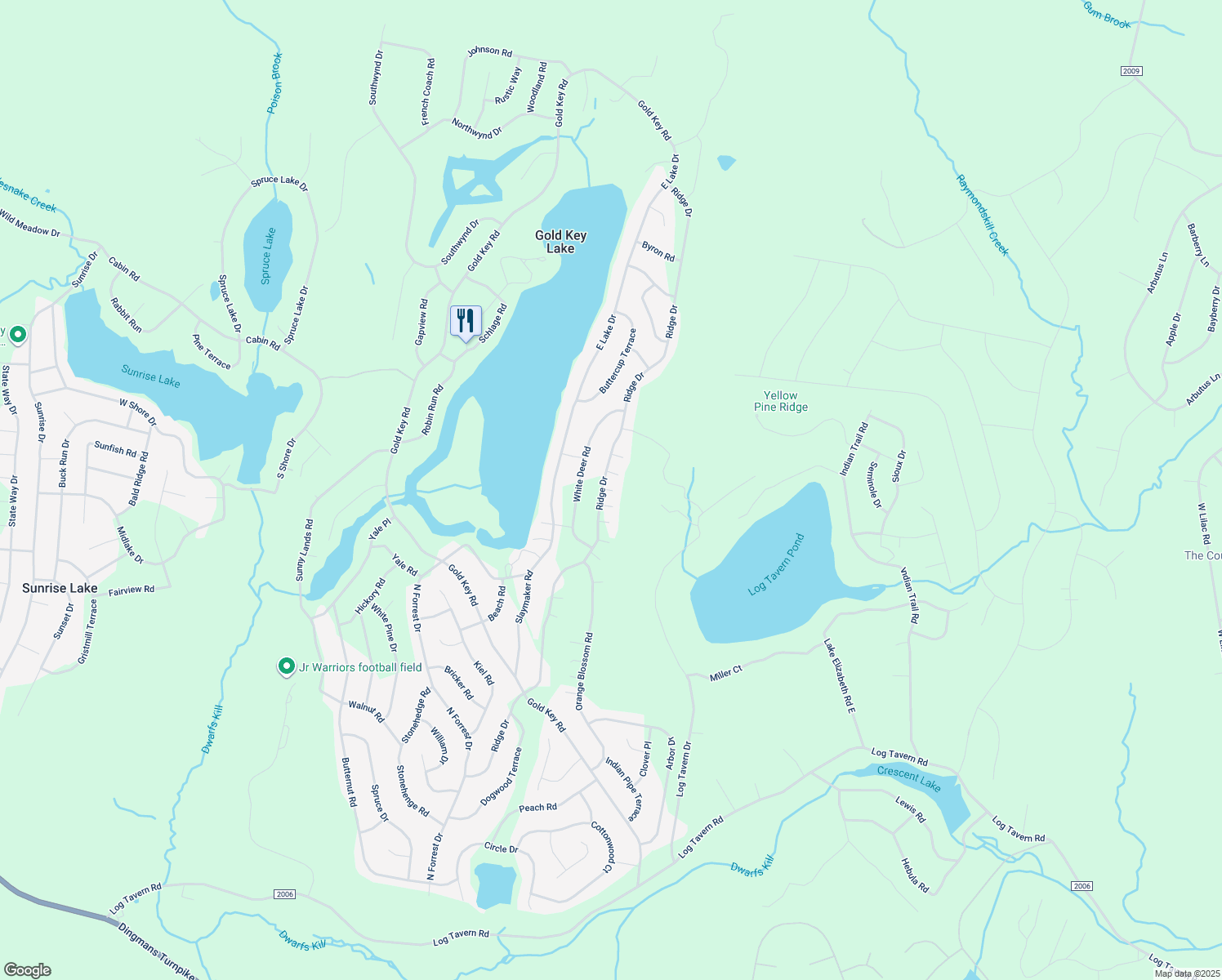 map of restaurants, bars, coffee shops, grocery stores, and more near 101 Mocking Bird Court in Milford