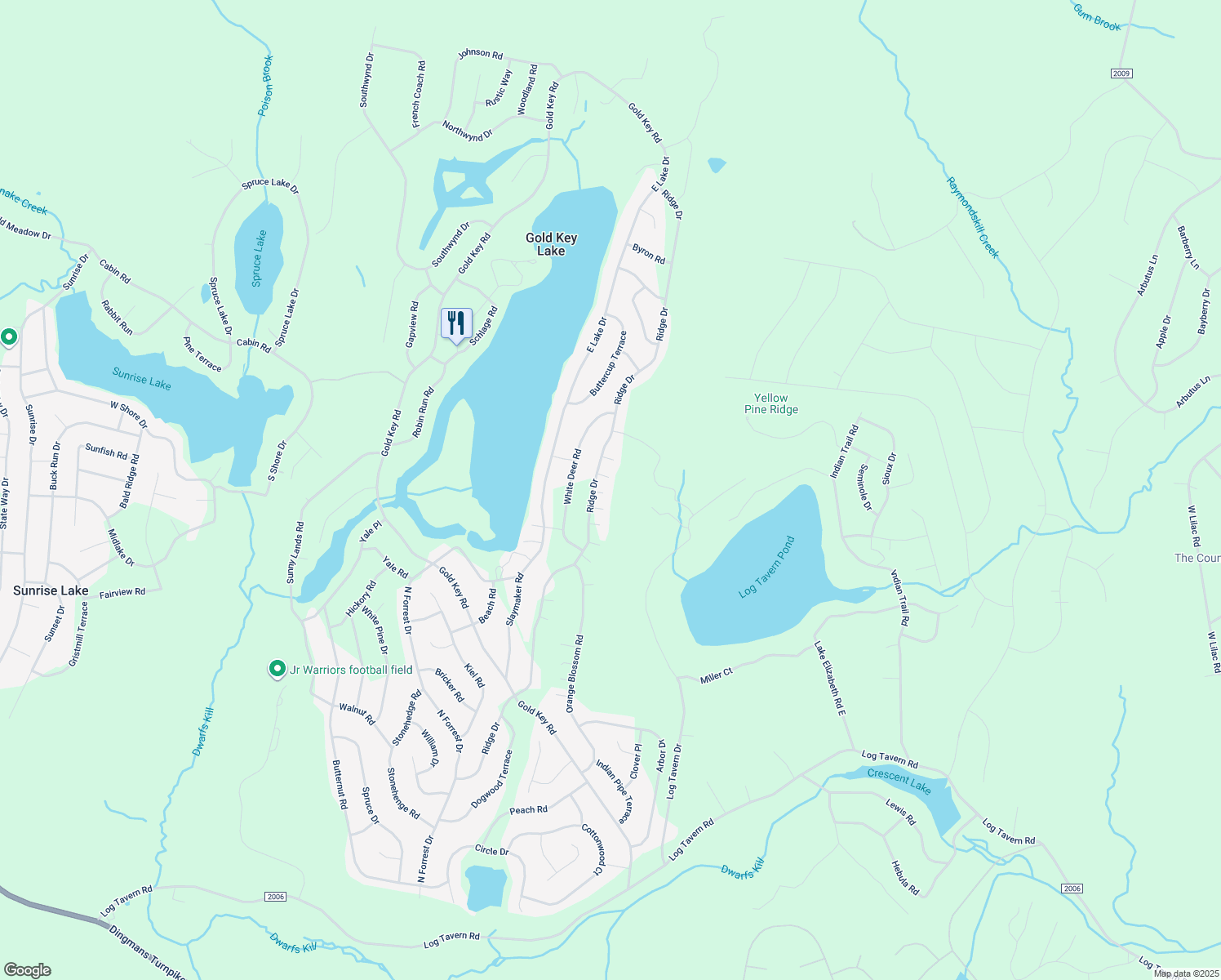 map of restaurants, bars, coffee shops, grocery stores, and more near 101 Mocking Bird Court in Milford