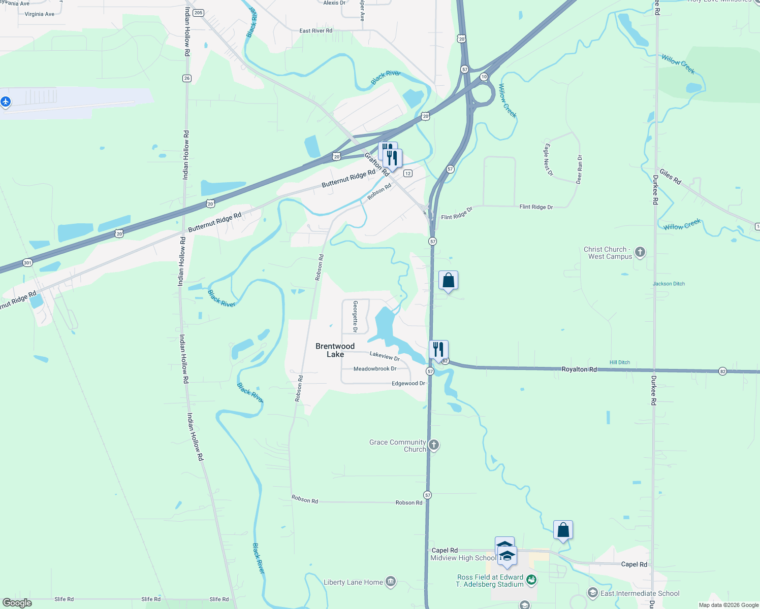 map of restaurants, bars, coffee shops, grocery stores, and more near 131 Edgewood Dr in Grafton
