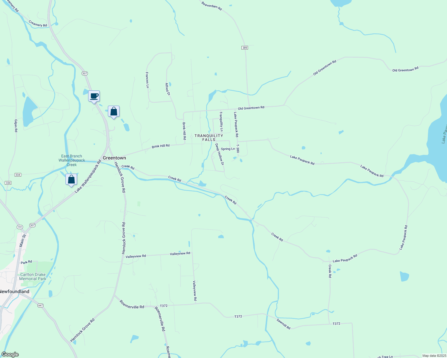 map of restaurants, bars, coffee shops, grocery stores, and more near 506 Broad Street in Milford