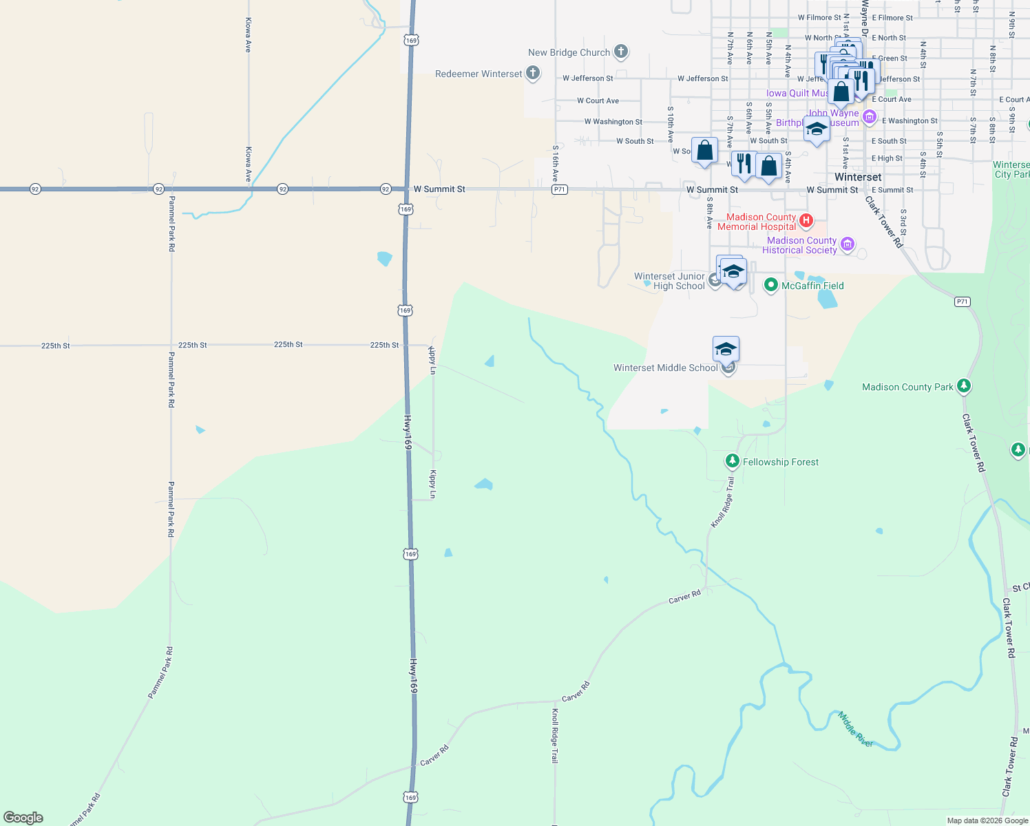 map of restaurants, bars, coffee shops, grocery stores, and more near 2259 Kippy Ridge Court in Unincorporated