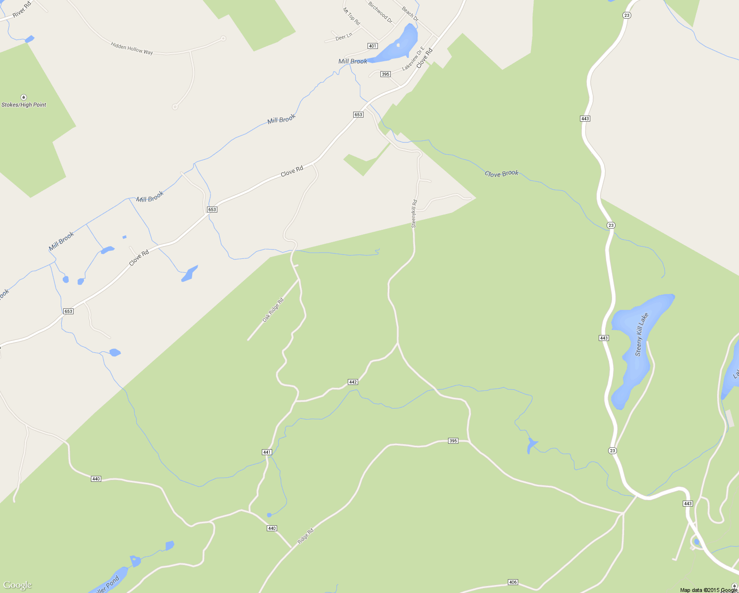map of restaurants, bars, coffee shops, grocery stores, and more near 48 Steenykill Road in Montague Township