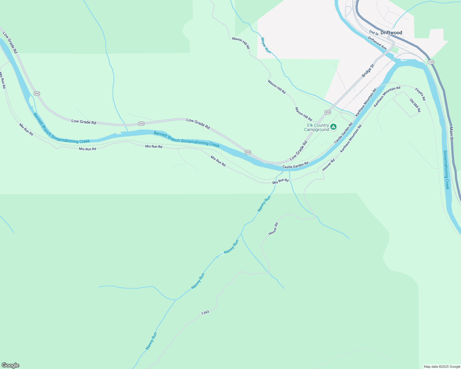 map of restaurants, bars, coffee shops, grocery stores, and more near 10608 Mix Run Road in Driftwood