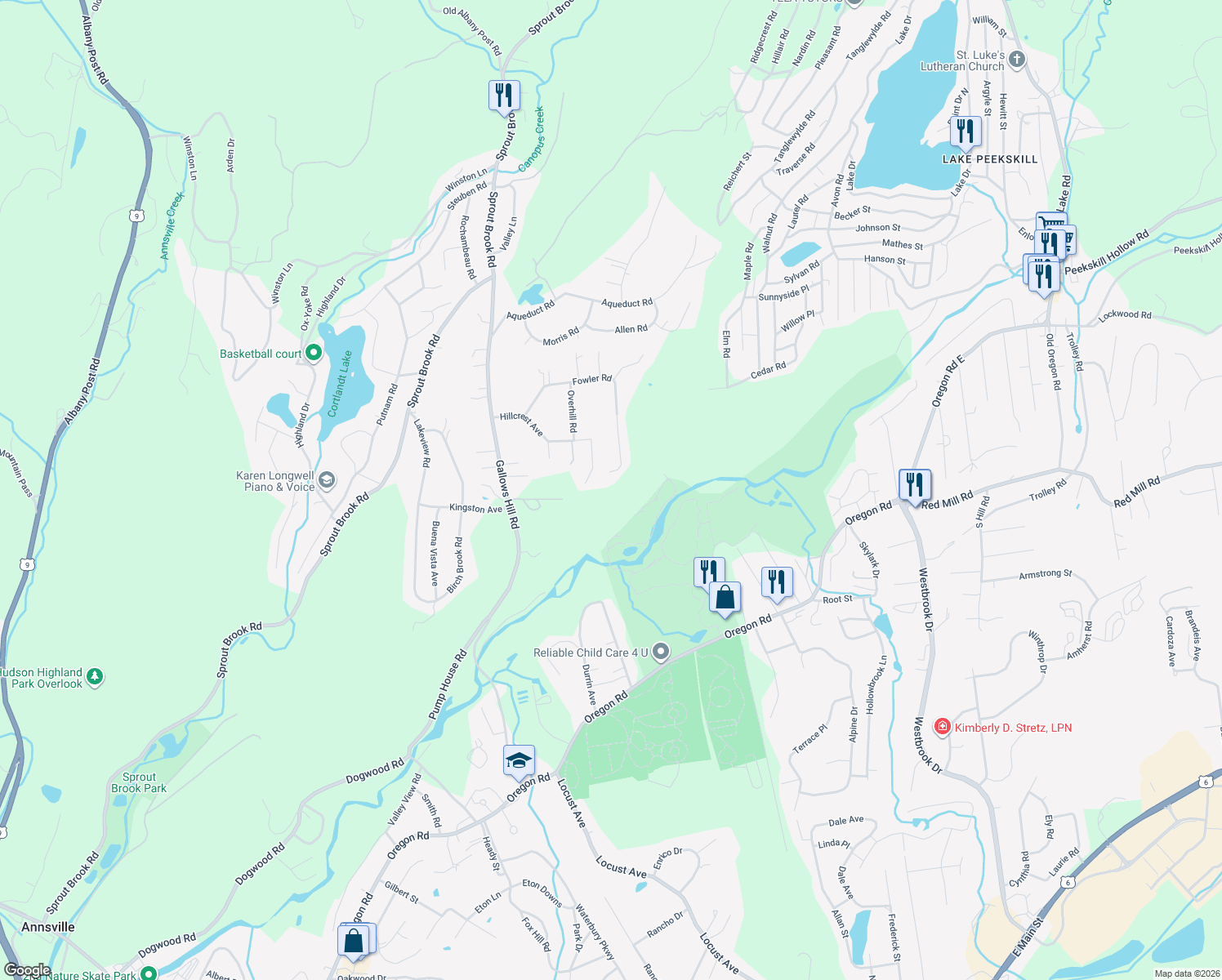 map of restaurants, bars, coffee shops, grocery stores, and more near 31 Ernst Road in Cortlandt