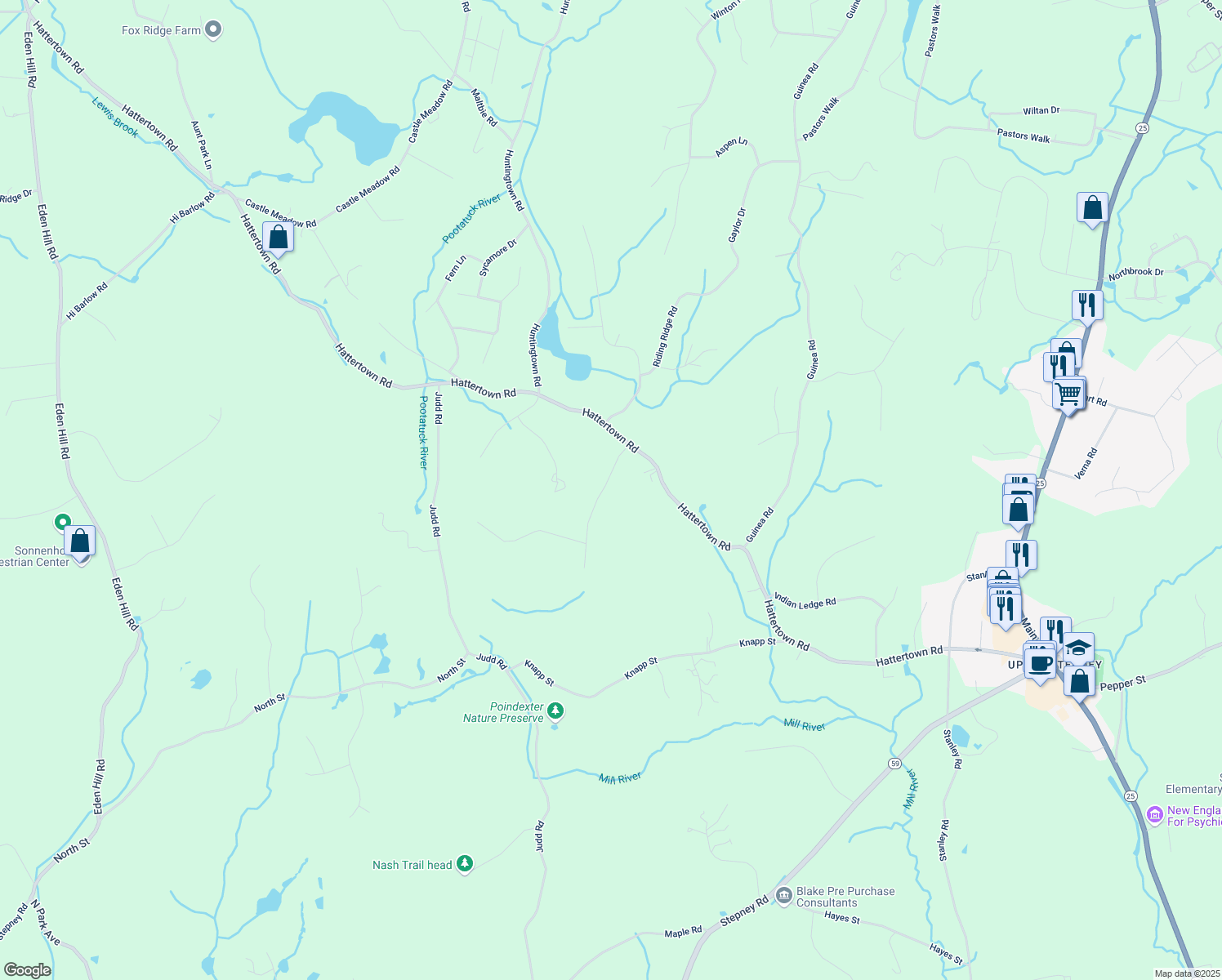 map of restaurants, bars, coffee shops, grocery stores, and more near 33 Williams Road in Monroe