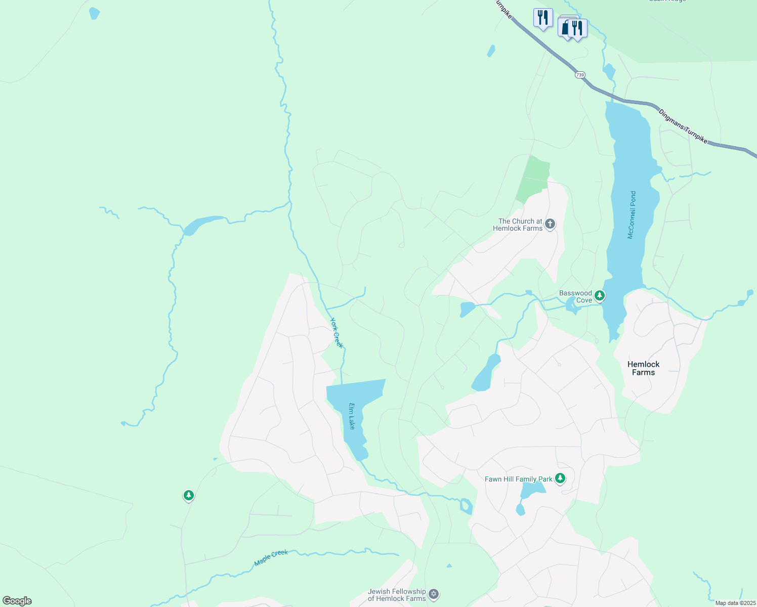 map of restaurants, bars, coffee shops, grocery stores, and more near 806 Surrey Court in Hawley