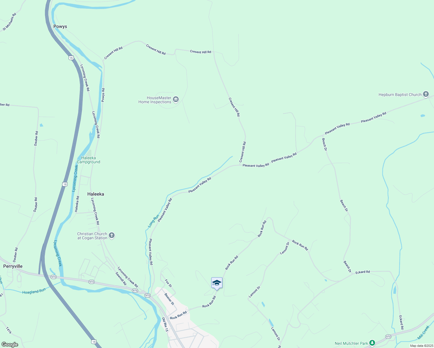 map of restaurants, bars, coffee shops, grocery stores, and more near 1184 Pleasant Valley Road in Cogan Station