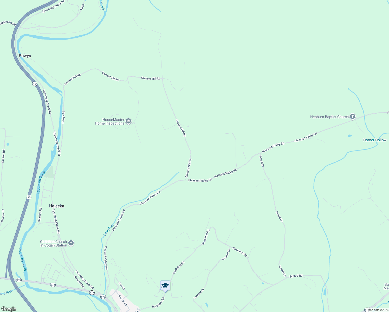 map of restaurants, bars, coffee shops, grocery stores, and more near 106 Whoopie Way in Cogan Station
