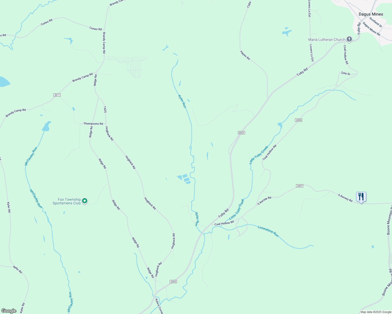 map of restaurants, bars, coffee shops, grocery stores, and more near in Kersey