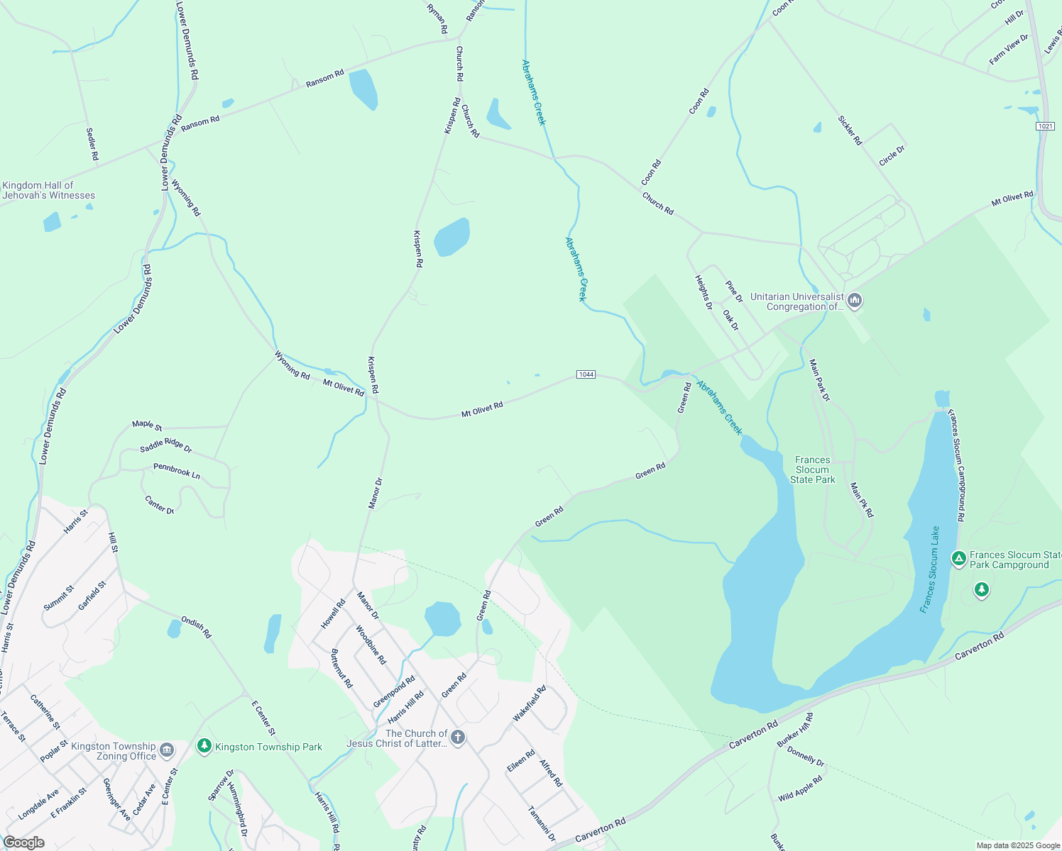 map of restaurants, bars, coffee shops, grocery stores, and more near Mount Olivet Road in Wyoming