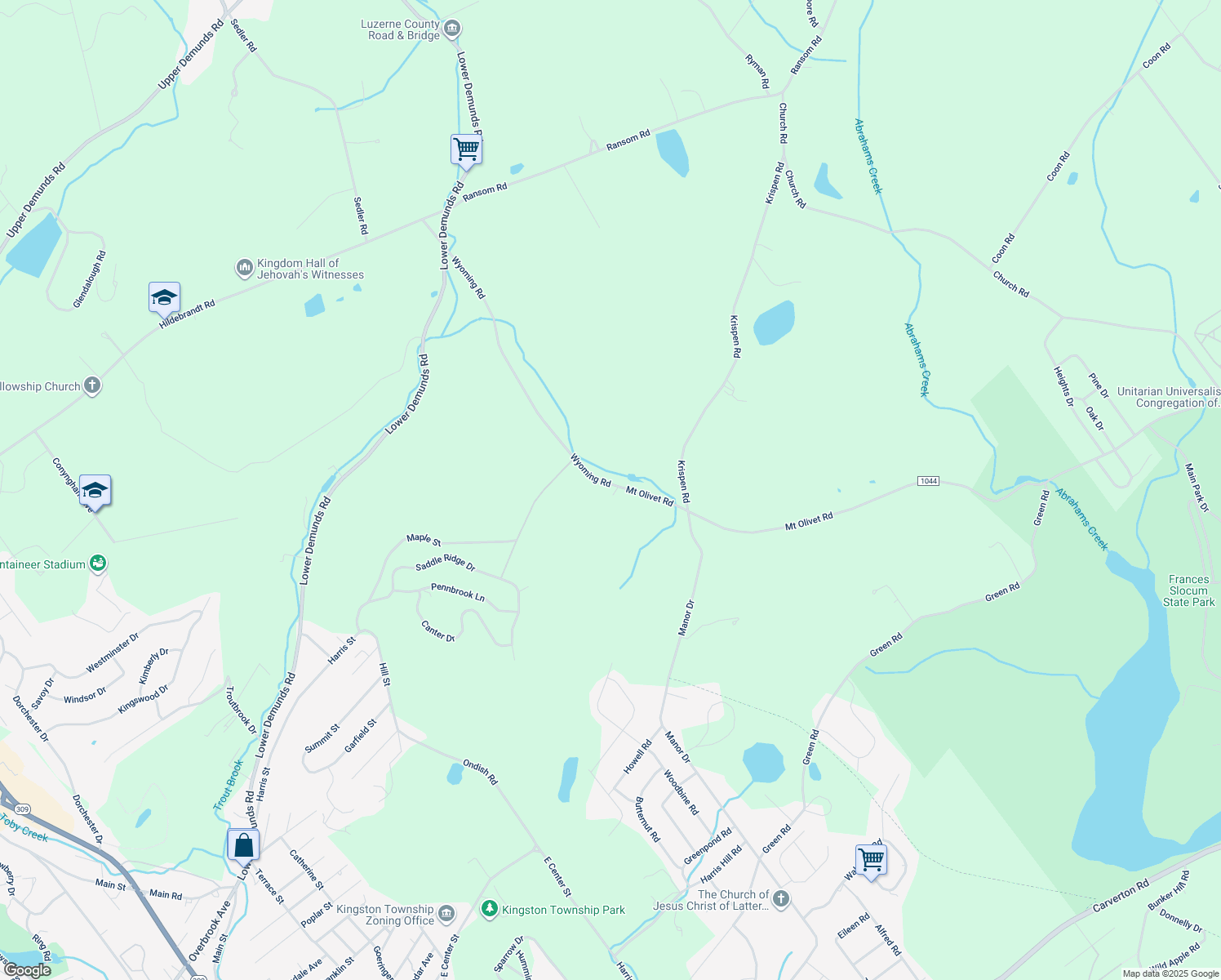 map of restaurants, bars, coffee shops, grocery stores, and more near 236 Wyoming Road in Wyoming