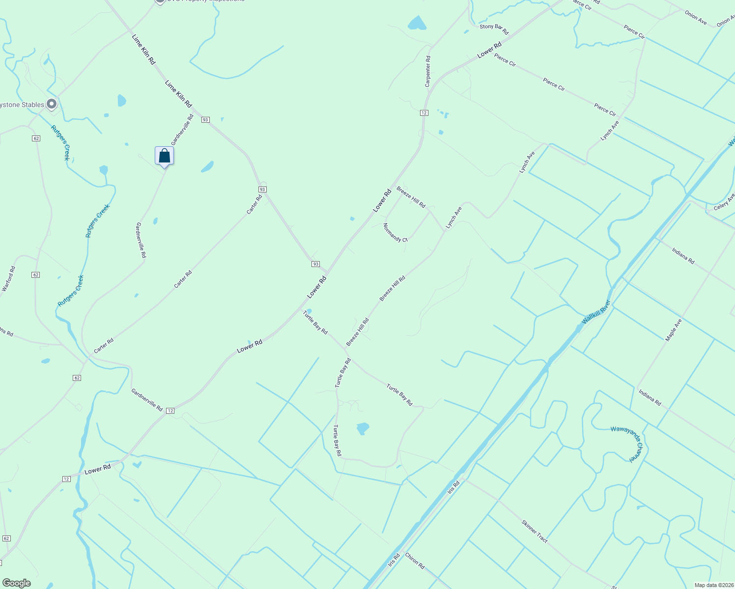 map of restaurants, bars, coffee shops, grocery stores, and more near 53 Breeze Hill Road in New Hampton