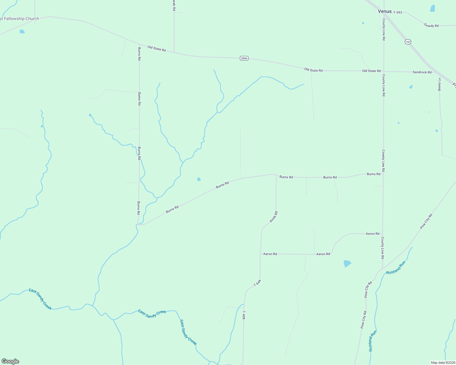 map of restaurants, bars, coffee shops, grocery stores, and more near 870 Burns Road in Venus