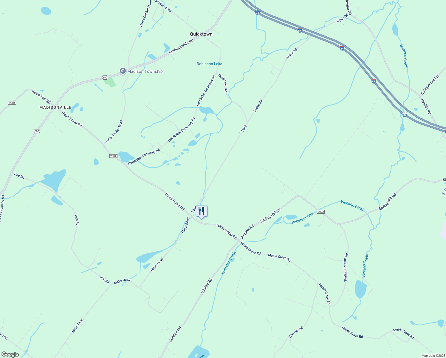 map of restaurants, bars, coffee shops, grocery stores, and more near 3360 Nashotka Road in Lackawanna County