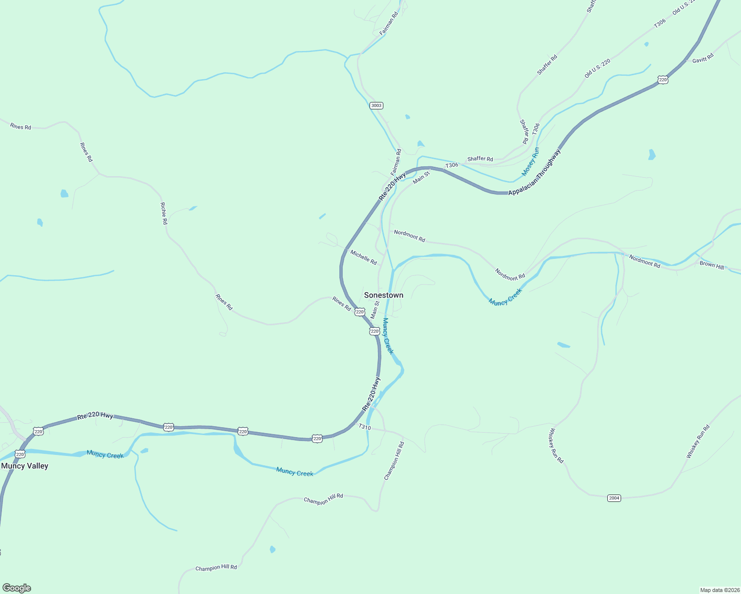 map of restaurants, bars, coffee shops, grocery stores, and more near Maple Avenue in Sullivan County