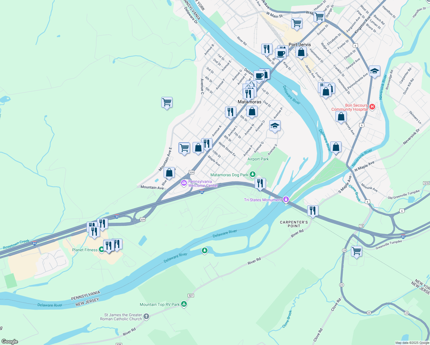 Oak Avenue, Matamoras PA Walk Score