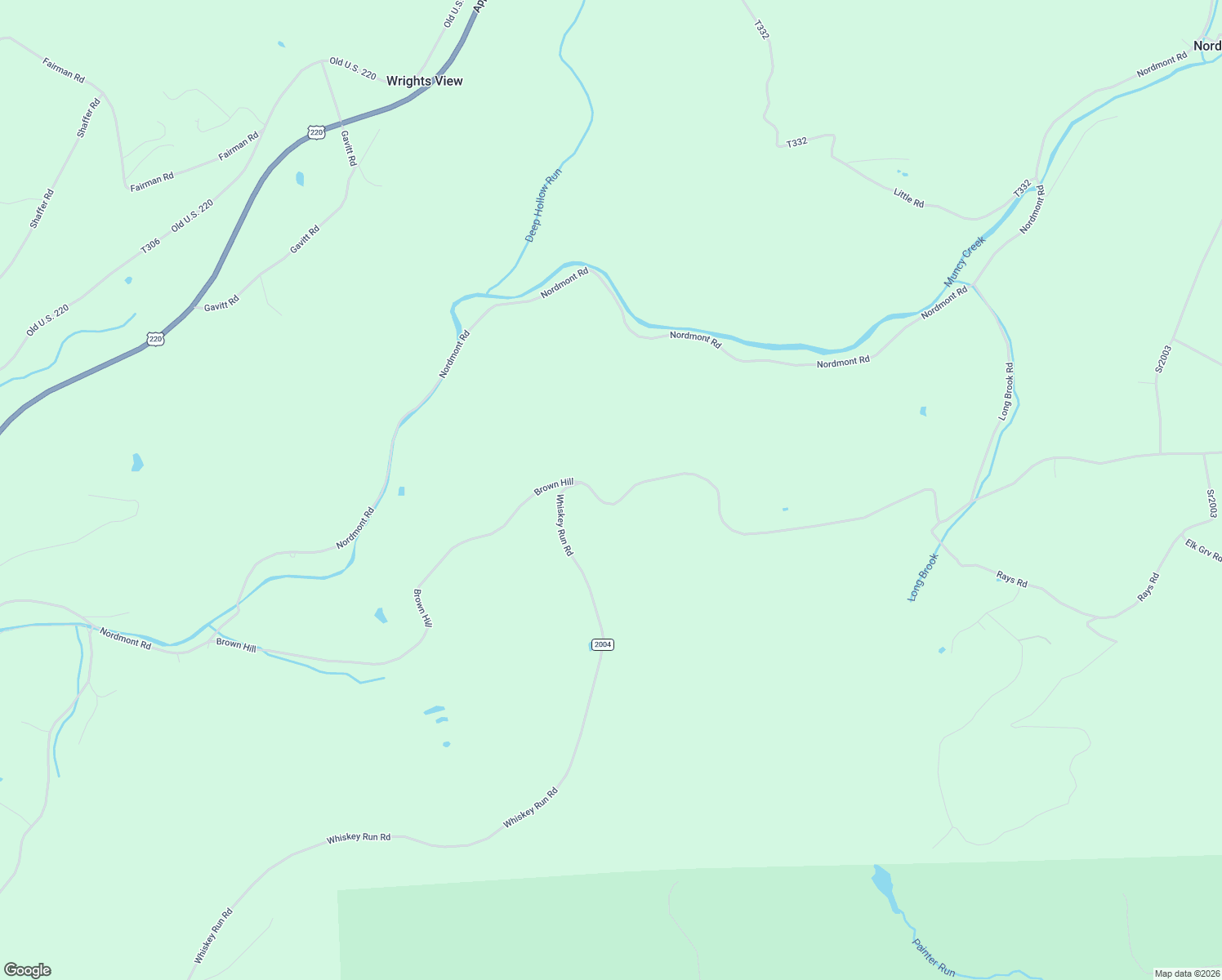 map of restaurants, bars, coffee shops, grocery stores, and more near Mountain Road in Muncy Valley