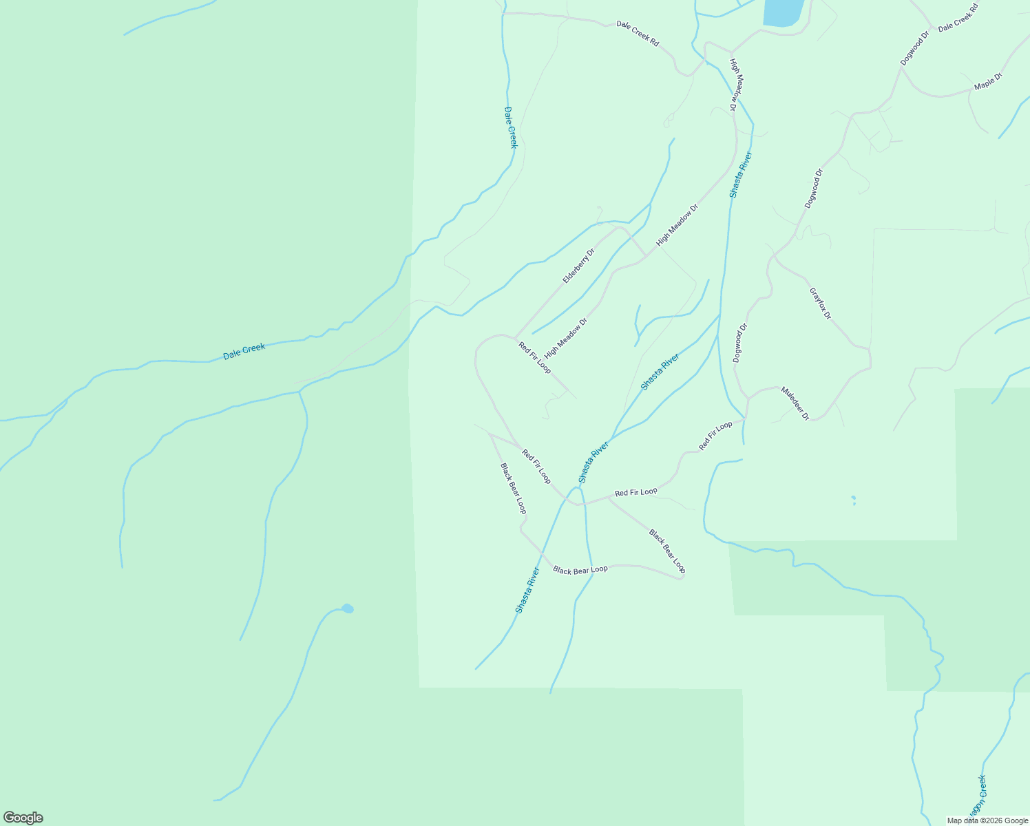 map of restaurants, bars, coffee shops, grocery stores, and more near 3804 Red Fir Loop in Weed