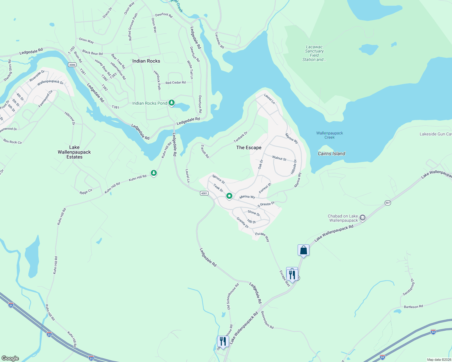 map of restaurants, bars, coffee shops, grocery stores, and more near 649 Hilltop Circle in Greentown