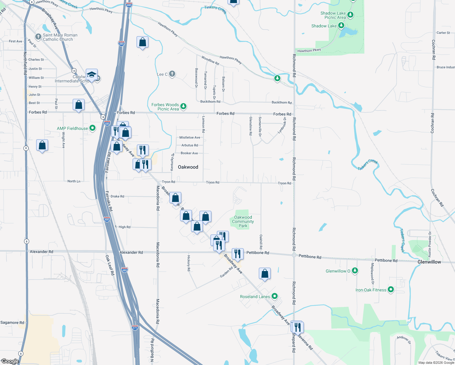 Tryon Road, Oakwood Village OH Walk Score
