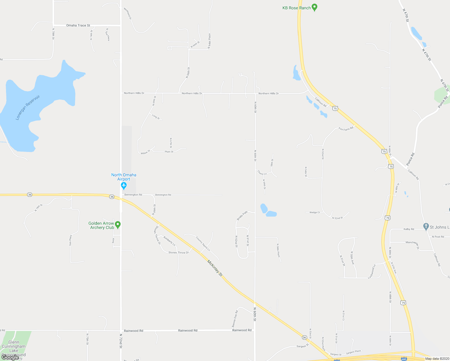 map of restaurants, bars, coffee shops, grocery stores, and more near 6242 Bennington Road in Omaha