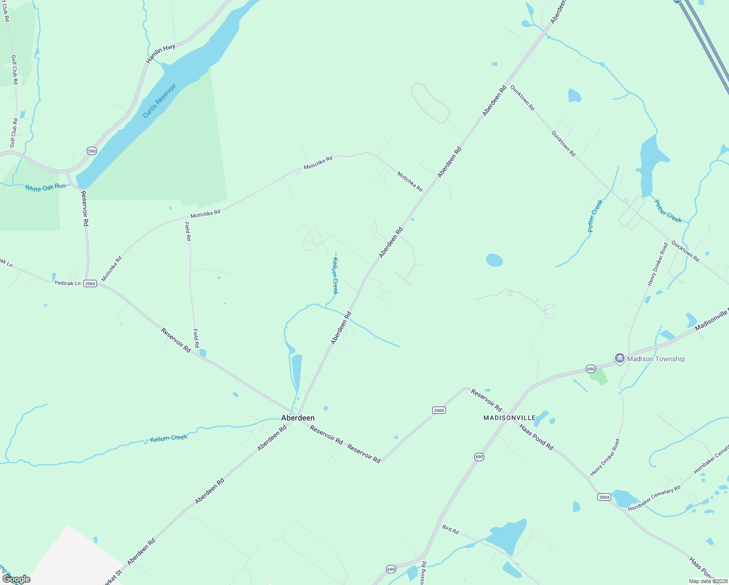 map of restaurants, bars, coffee shops, grocery stores, and more near 1970 Aberdeen Road in Lackawanna County