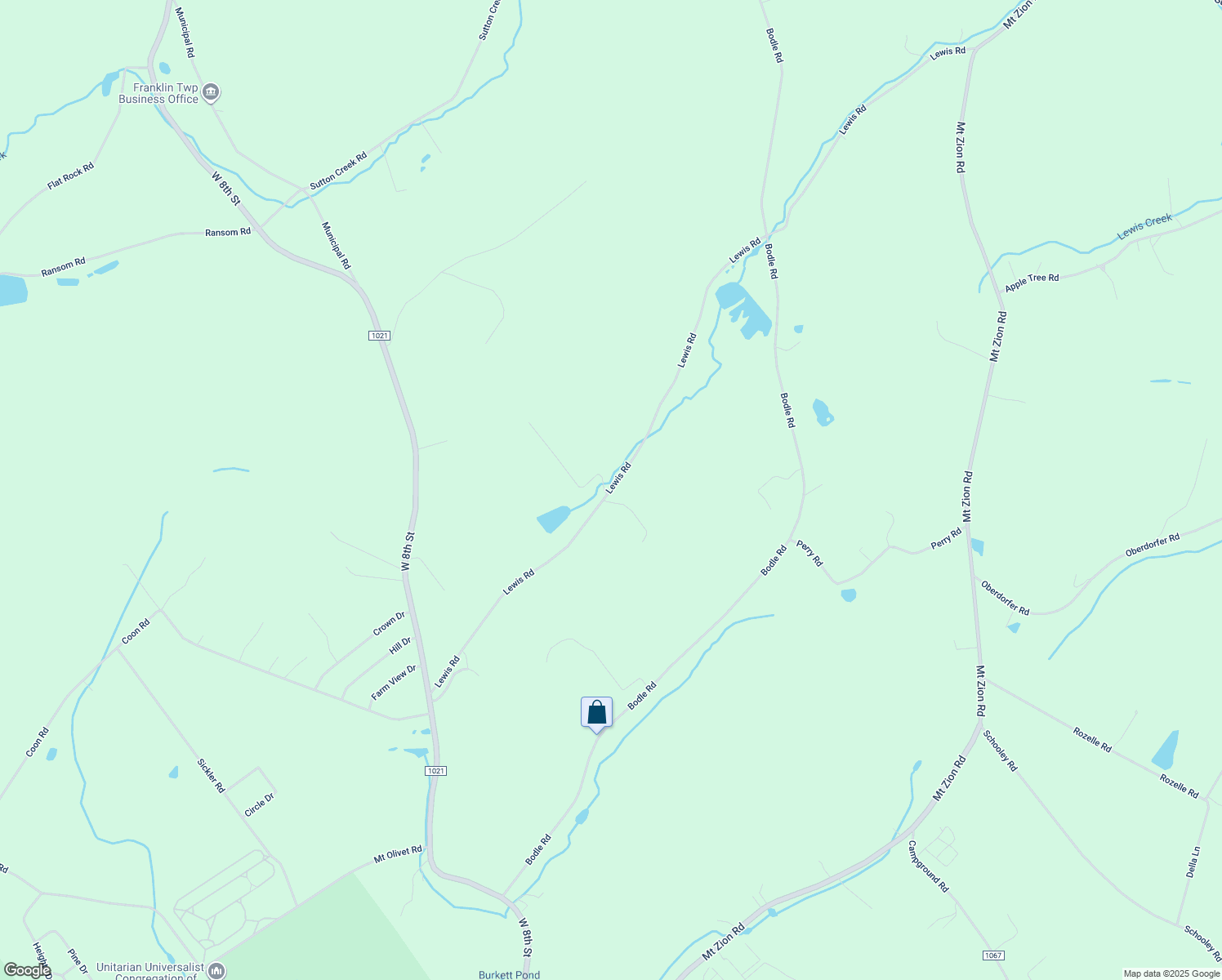 map of restaurants, bars, coffee shops, grocery stores, and more near Lewis Road in Wyoming