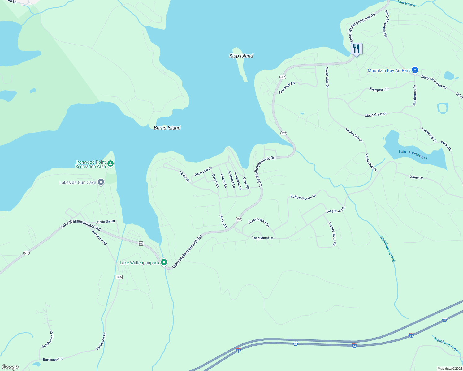 map of restaurants, bars, coffee shops, grocery stores, and more near 38-86 North Maple Lane in Pike