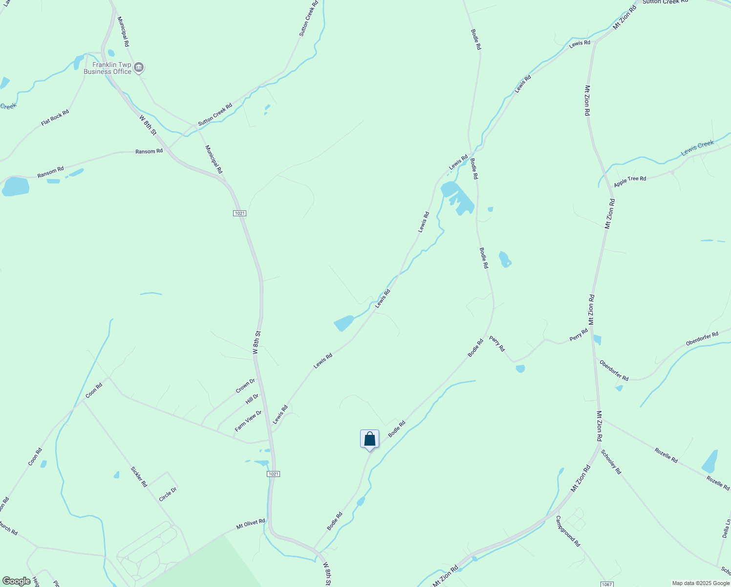 map of restaurants, bars, coffee shops, grocery stores, and more near Lewis Road in Wyoming