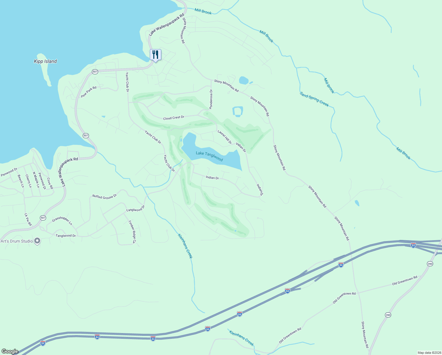 map of restaurants, bars, coffee shops, grocery stores, and more near 102-114 Buck Run Rd in Greentown