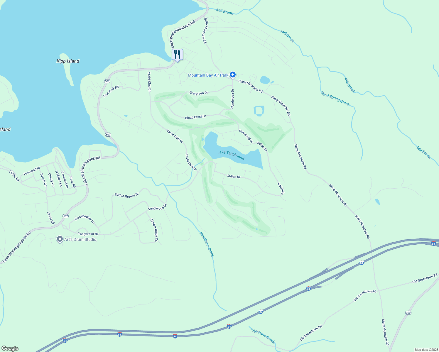 map of restaurants, bars, coffee shops, grocery stores, and more near 888 Tanglwood Drive in Greentown