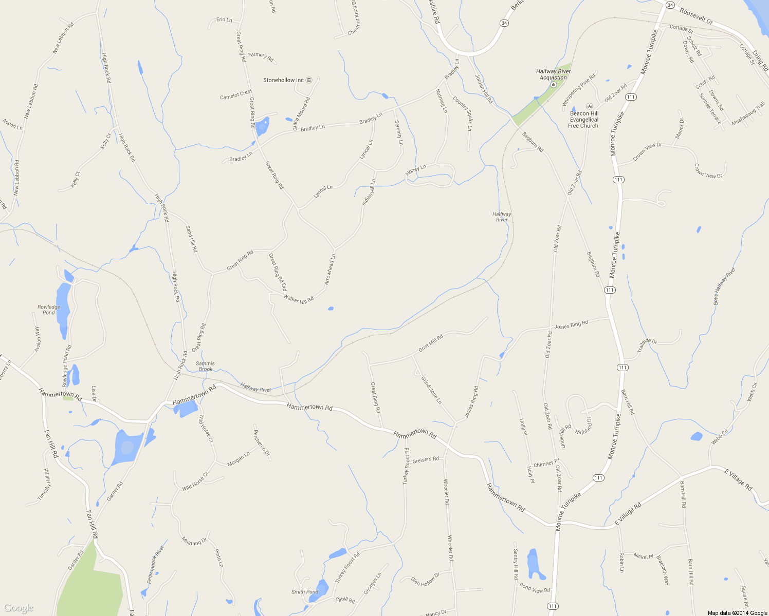 map of restaurants, bars, coffee shops, grocery stores, and more near 22 Walker Hill Rd in Newtown