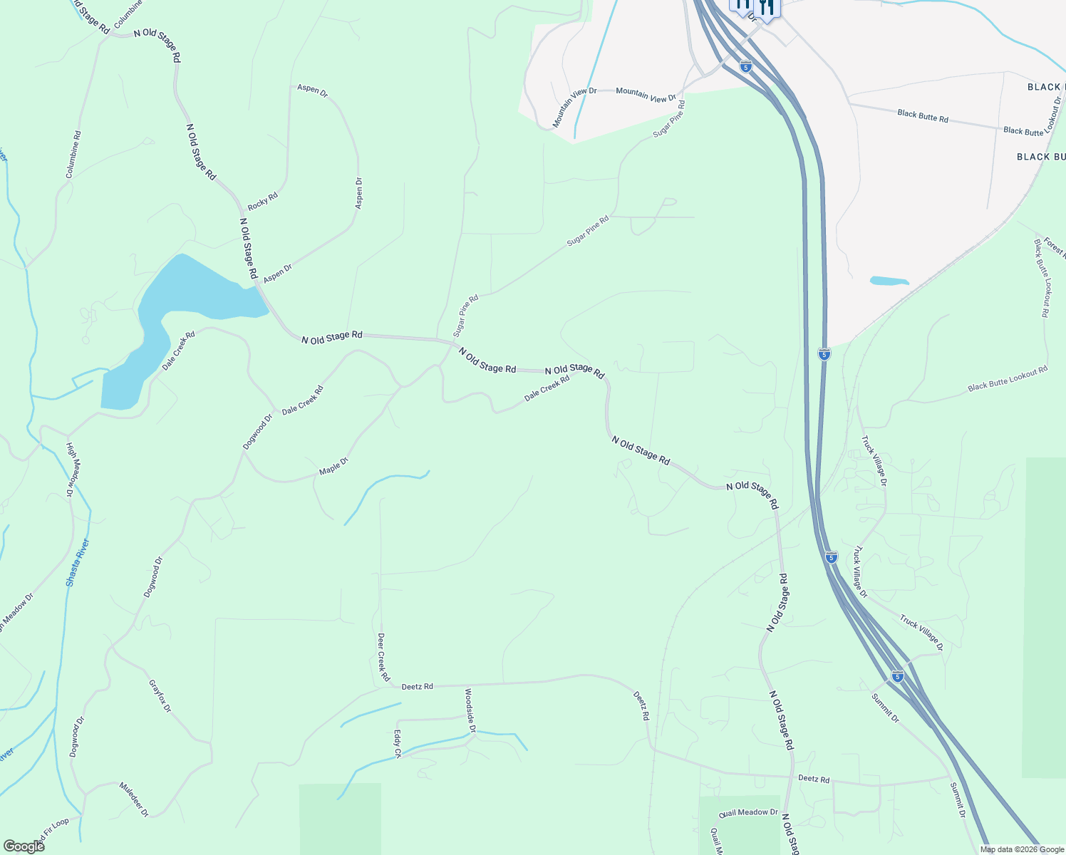 map of restaurants, bars, coffee shops, grocery stores, and more near 1012 Dale Creek Road in Weed