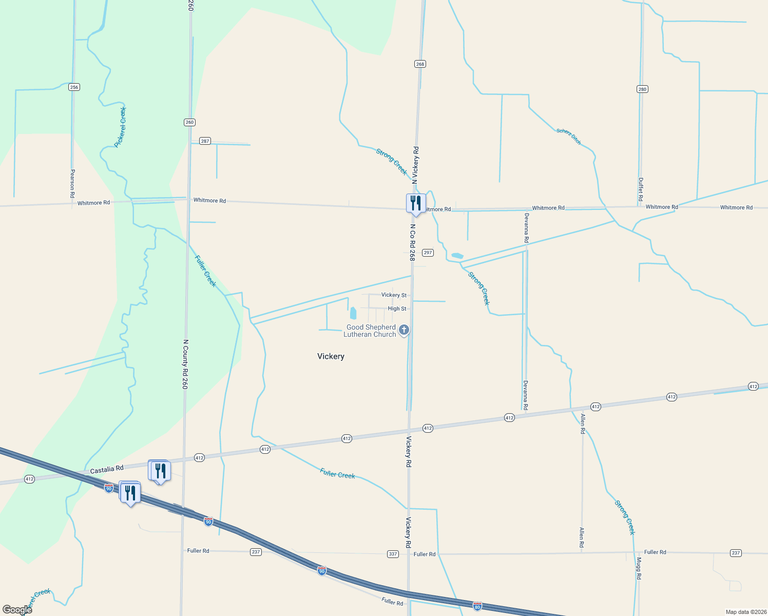 map of restaurants, bars, coffee shops, grocery stores, and more near 5058 High Street in Sandusky