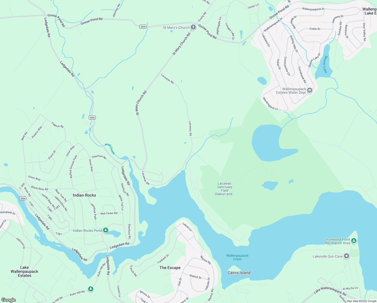 map of restaurants, bars, coffee shops, grocery stores, and more near 135 Lacawac Road in Lake Ariel