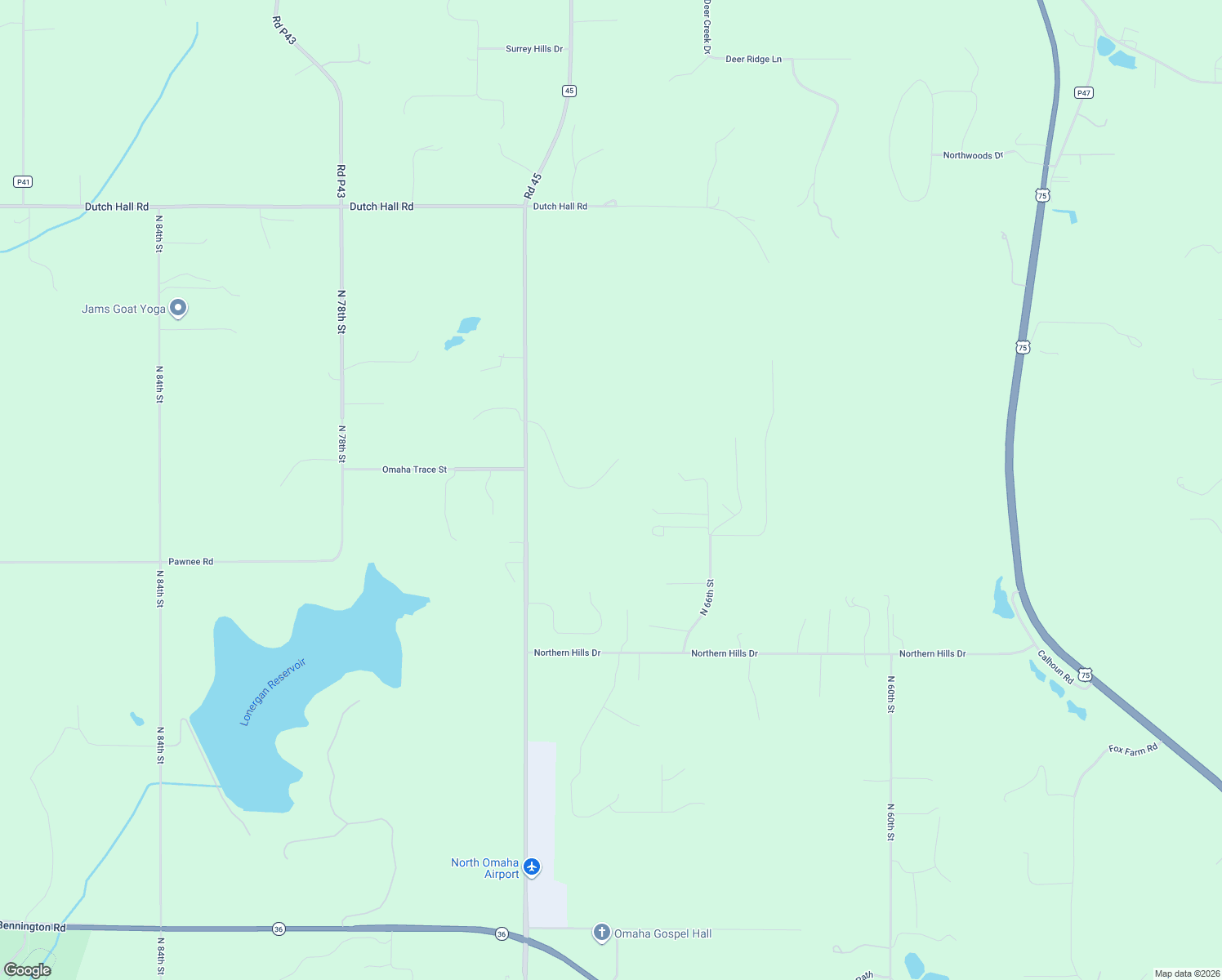 map of restaurants, bars, coffee shops, grocery stores, and more near 6905 Northland Drive in Omaha