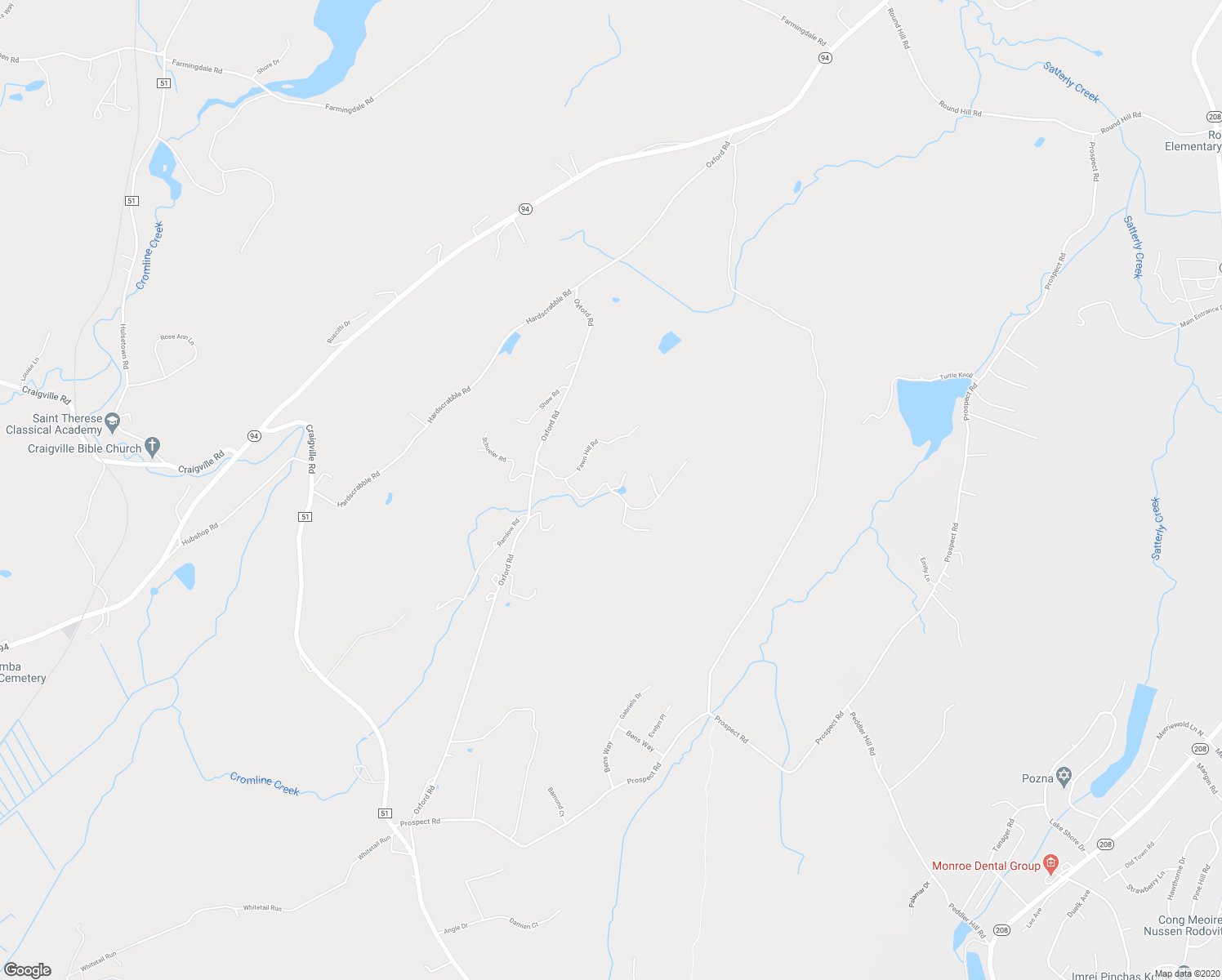 map of restaurants, bars, coffee shops, grocery stores, and more near 10 Driftwood Lane in Chester