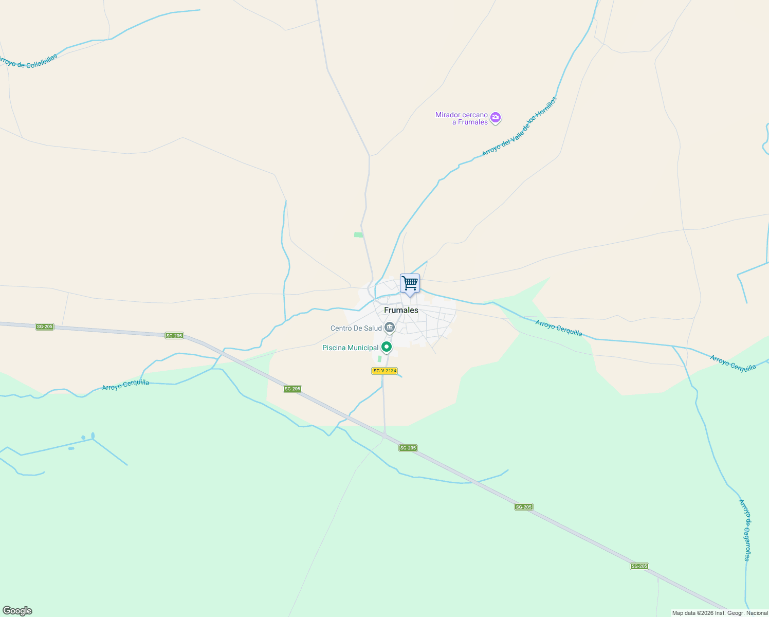 map of restaurants, bars, coffee shops, grocery stores, and more near 18 Calle Rincón in Frumales