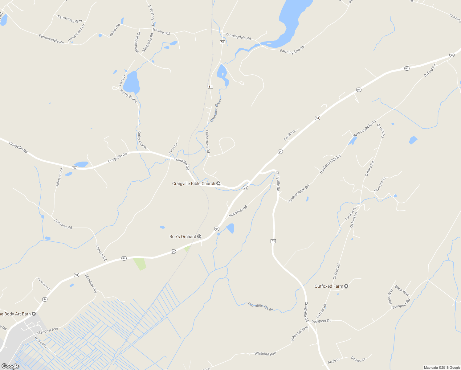 map of restaurants, bars, coffee shops, grocery stores, and more near 807 Craigville Road in Chester