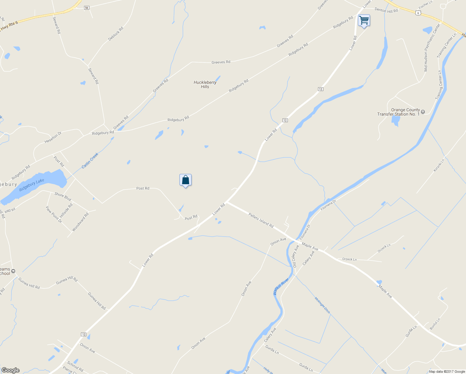 map of restaurants, bars, coffee shops, grocery stores, and more near 14 Smith Hill Lane in New Hampton