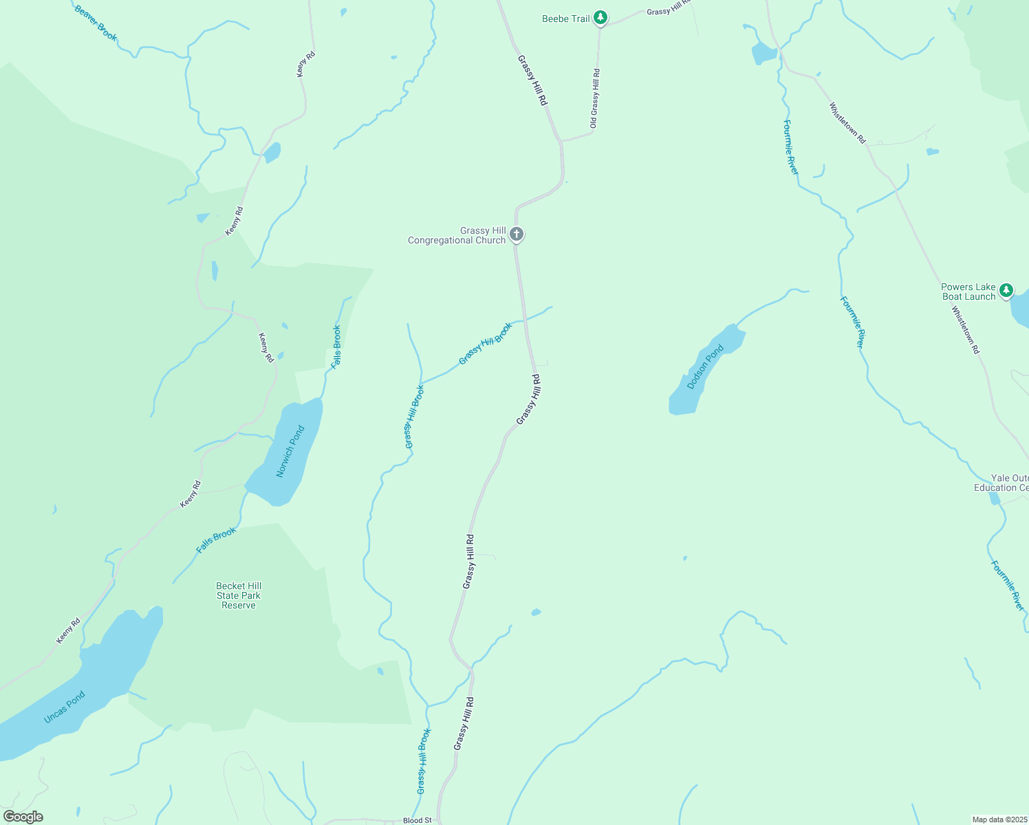 map of restaurants, bars, coffee shops, grocery stores, and more near 302 Grassy Hill Road in Lyme